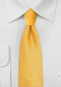 Corbata estrecha amarillo dorado