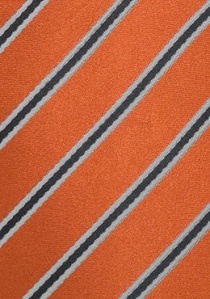 Corbata rayas naranja negro