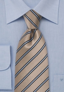 Corbata rayas celeste beige