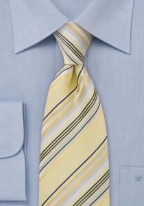 Corbata rayas amarillo gris