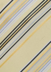 Corbata rayas amarillo gris