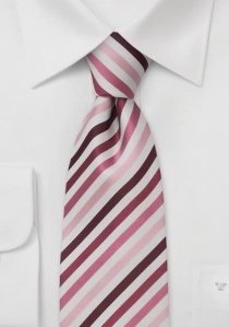 Corbata niños rayas tonos rosa