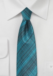 Corbata diseño a rayas verde azulado negro