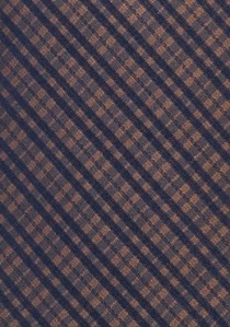 Corbata niños cuadros cobre marrón azul marino