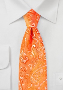 XXL corbata paisley naranja