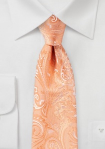 XXL corbata estampado paisley albaricoque