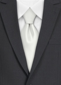 Corbata blanca monocolor