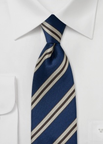 Corbata de negocios diseño a rayas azul ultramar