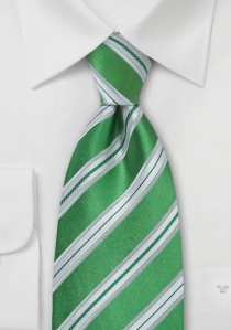 Corbata rayas largas estructura verde