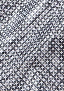 Corbata pañuelo gris plateado estampado
