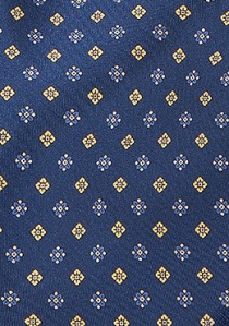 Corbata pañuelo azul marino estampado