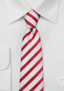 Corbata a rayas rojo blanco