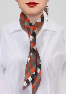 Ladies Service Cuadrados de corbata Rojo Blanco