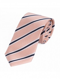 XXL-Businesskrawatte Streifendesign rosa nachtschwarz weiß