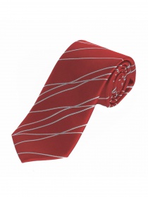 Optimale XXL-Krawatte Wellen-Dekor rot