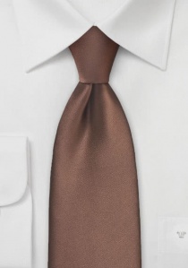 Corbata marrón lisa
