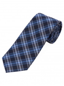 Extra Slim Tie Plaid Azul oscuro Azul claro