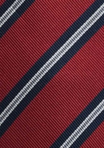 Corbata clásica del regimiento en rojo, XXL