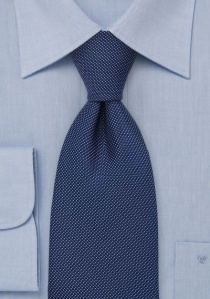 Corbata retro azul marino con bordado