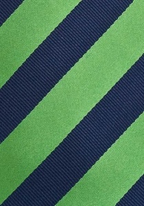 Corbata azul marino verde rayas