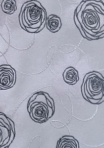 Corbata de seda con flores