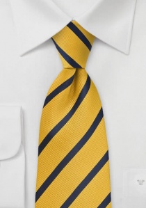 Corbata rayas amarillas azul marino