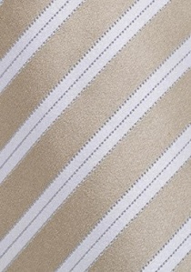 Corbata beige italiana rayas