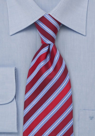 Simular Exceder pétalo Corbata de clip para hombre Rayas Rojo Celeste | Corbatas.es