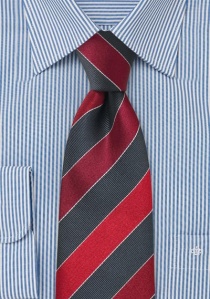 Corbata extra larga cereza antracita