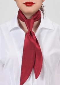 Corbata de señora unicolor rojo sangre