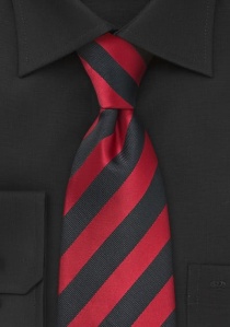 Corbata rayas rojo negro