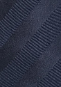 Corbata azul oscuro rayas microfibra