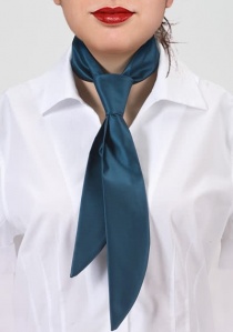 Ladies Service Tie Azul Verde Microfibra