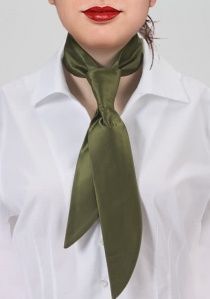 Krawatte für Damen moosgrün Mikrofaser 
