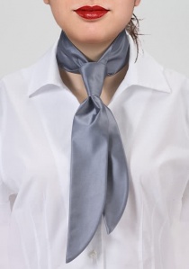 Corbata señora servicios gris plateado microfibra