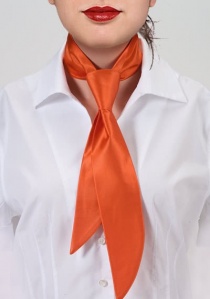 Krawatte für Damen orangerot Kunstfaser 