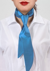 Corbata señora servicios azul microfibra