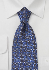 Corbata tonos azul cobalto mosaico