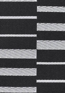 Corbata estrecha rectángulos negro plata