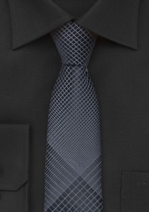 Corbata estrecha antracita estampado geométrico