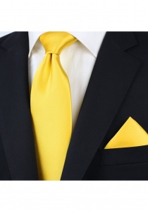 Corbata lisa amarillo claro