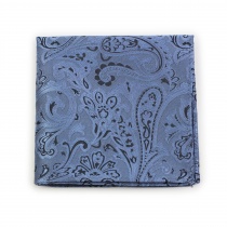 Pañuelo bolsillo motivo paisley rebosante azul
