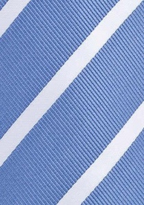 Corbata azul claro rayas blancas