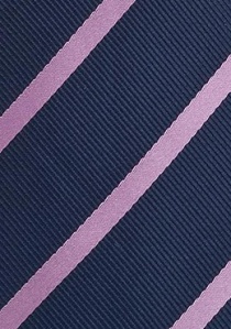 Businesskrawatte Streifenstruktur zierlich dunkelblau lila
