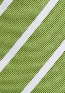 Corbata verde claro rayas blancas