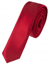 Corbata extra estrecha rojo oscuro