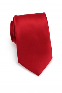 Corbata estrecha rojo intenso