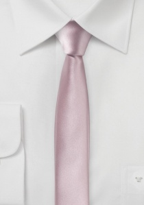 Corbata rosada de forma extra estrecha