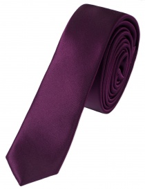 Corbata de hombre de forma extra estrecha, púrpura