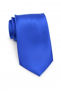 Corbata azul real monocolor estrecha